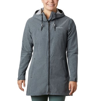 Columbia Miller Peak Long Softshell, Chamarras Negros Para Mujer | 623104-EJY